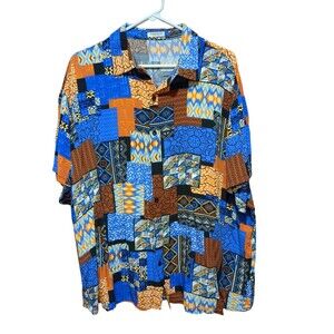 Eishopeer Geometric/Patchwork Short Sleeve Short. Light Weight Mens 3XL